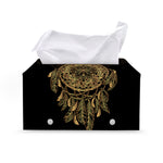 Spiritual Owl With Dreamcatcher Print Leather Tissue Box Cover