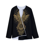 Spiritual Owl With Dreamcatcher Print Long Sleeve Short Coat