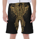Spiritual Owl With Dreamcatcher Print Men's Beach Shorts
