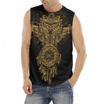 Spiritual Owl With Dreamcatcher Print Men's Fitness Tank Top