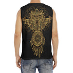 Spiritual Owl With Dreamcatcher Print Men's Fitness Tank Top