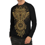 Spiritual Owl With Dreamcatcher Print Men's Long Sleeve Rash Guard