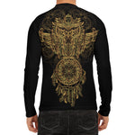 Spiritual Owl With Dreamcatcher Print Men's Long Sleeve Rash Guard