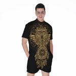 Spiritual Owl With Dreamcatcher Print Men's Rompers