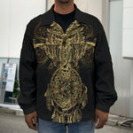 Spiritual Owl With Dreamcatcher Print Men's Shirt Jacket
