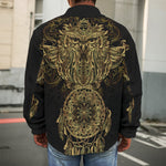 Spiritual Owl With Dreamcatcher Print Men's Shirt Jacket