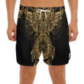 Spiritual Owl With Dreamcatcher Print Men's Split Running Shorts