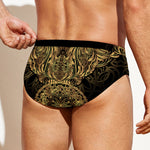 Spiritual Owl With Dreamcatcher Print Men's Swim Briefs