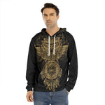 Spiritual Owl With Dreamcatcher Print Men's Velvet Pullover Hoodie
