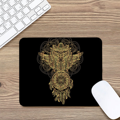 Spiritual Owl With Dreamcatcher Print Mouse Pad