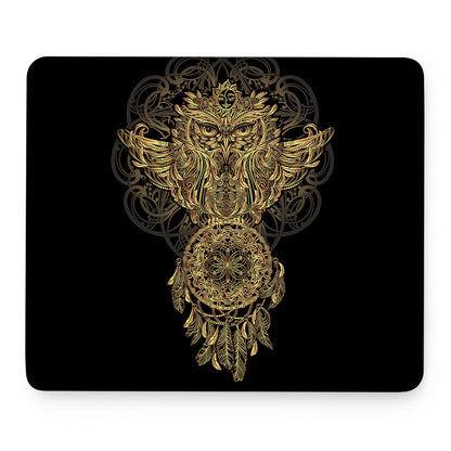 Spiritual Owl With Dreamcatcher Print Mouse Pad
