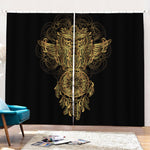 Spiritual Owl With Dreamcatcher Print Pencil Pleat Curtains