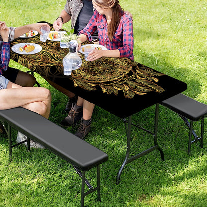 Spiritual Owl With Dreamcatcher Print Picnic Table Cover