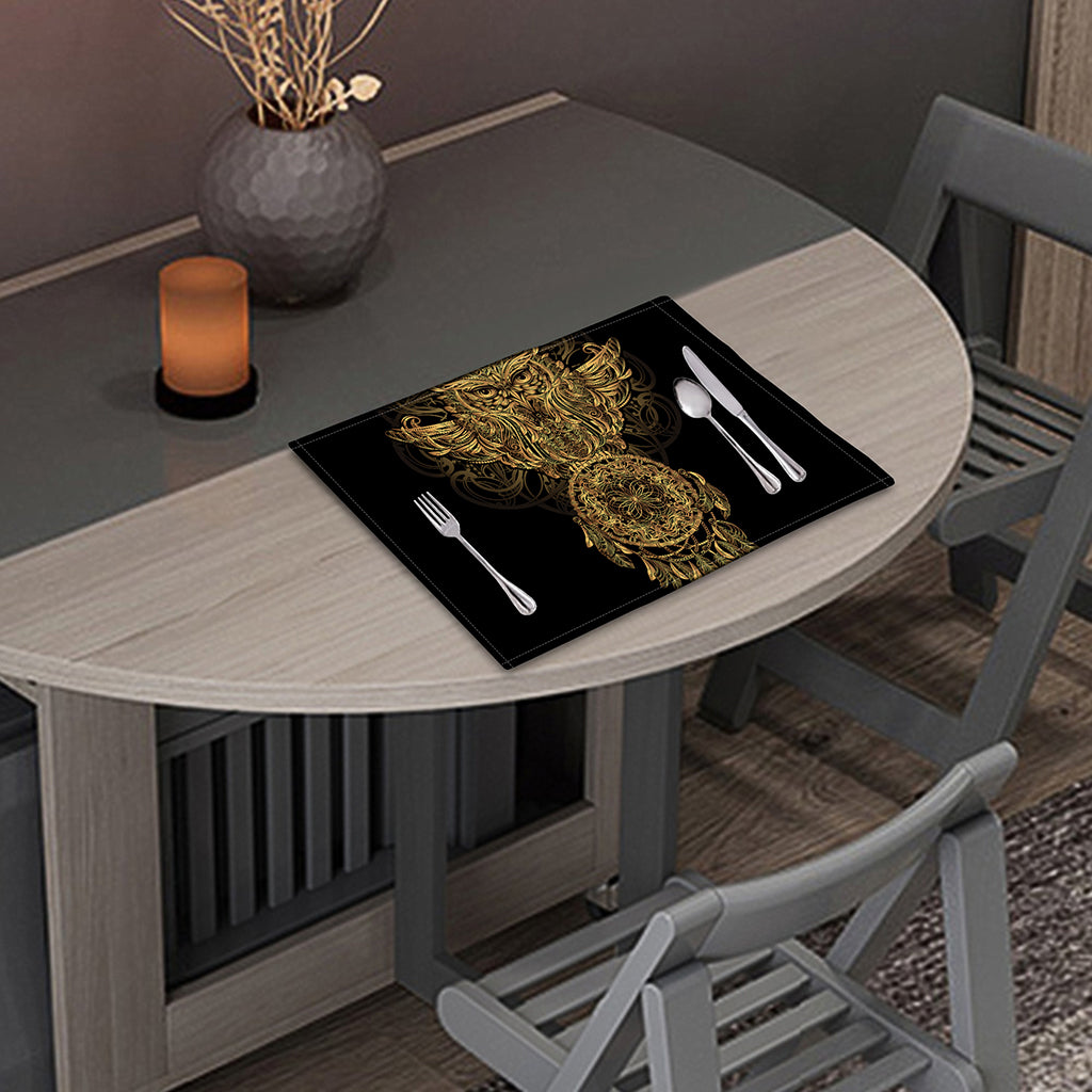 Spiritual Owl With Dreamcatcher Print Placemat