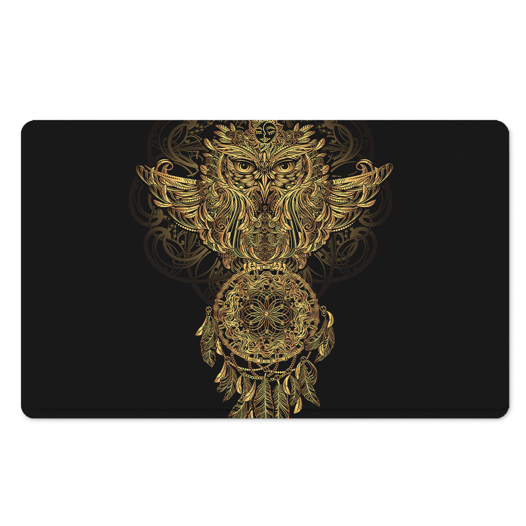 Spiritual Owl With Dreamcatcher Print Polyester Doormat