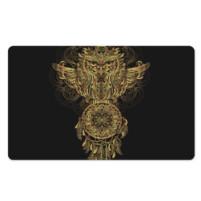 Spiritual Owl With Dreamcatcher Print Polyester Doormat