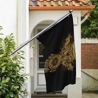 Spiritual Owl With Dreamcatcher Print Polyester Flag