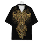 Spiritual Owl With Dreamcatcher Print Rayon Hawaiian Shirt