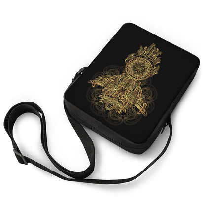 Spiritual Owl With Dreamcatcher Print Rectangular Crossbody Bag