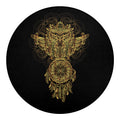 Spiritual Owl With Dreamcatcher Print Round Blanket