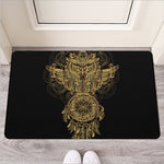 Spiritual Owl With Dreamcatcher Print Rubber Doormat