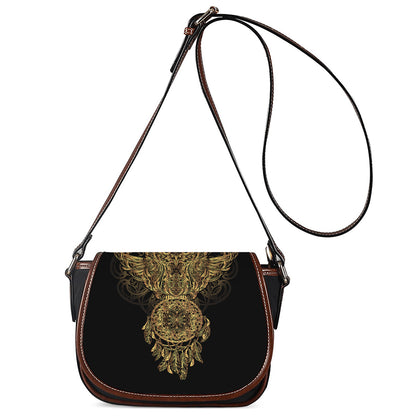 Spiritual Owl With Dreamcatcher Print Saddle Bag
