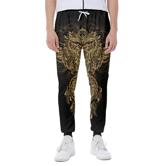 Spiritual Owl With Dreamcatcher Print Scuba Joggers