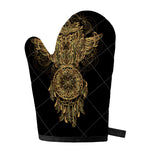 Spiritual Owl With Dreamcatcher Print Single Oven Mitt