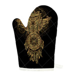 Spiritual Owl With Dreamcatcher Print Single Oven Mitt