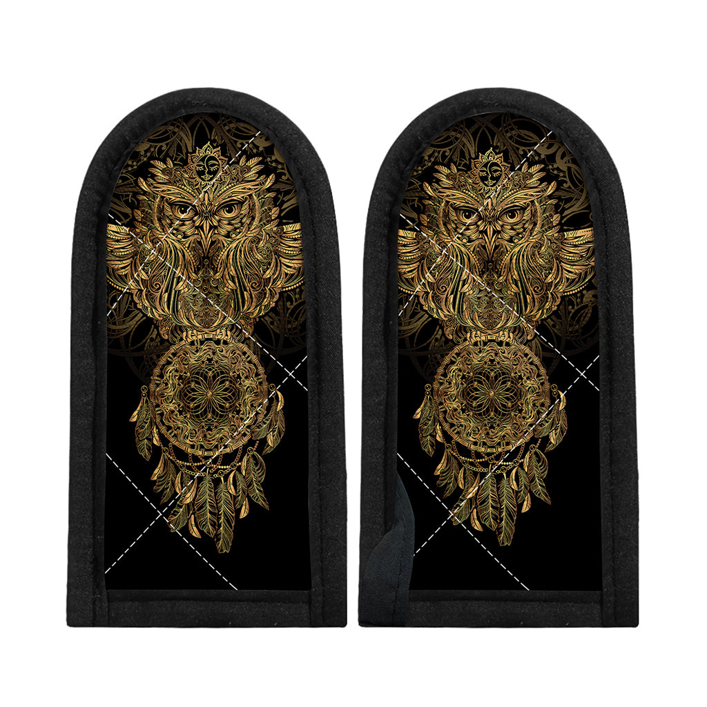 Spiritual Owl With Dreamcatcher Print Skillet Handle Cover