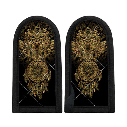 Spiritual Owl With Dreamcatcher Print Skillet Handle Cover