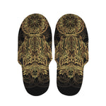 Spiritual Owl With Dreamcatcher Print Slippers