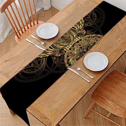 Spiritual Owl With Dreamcatcher Print Table Runner