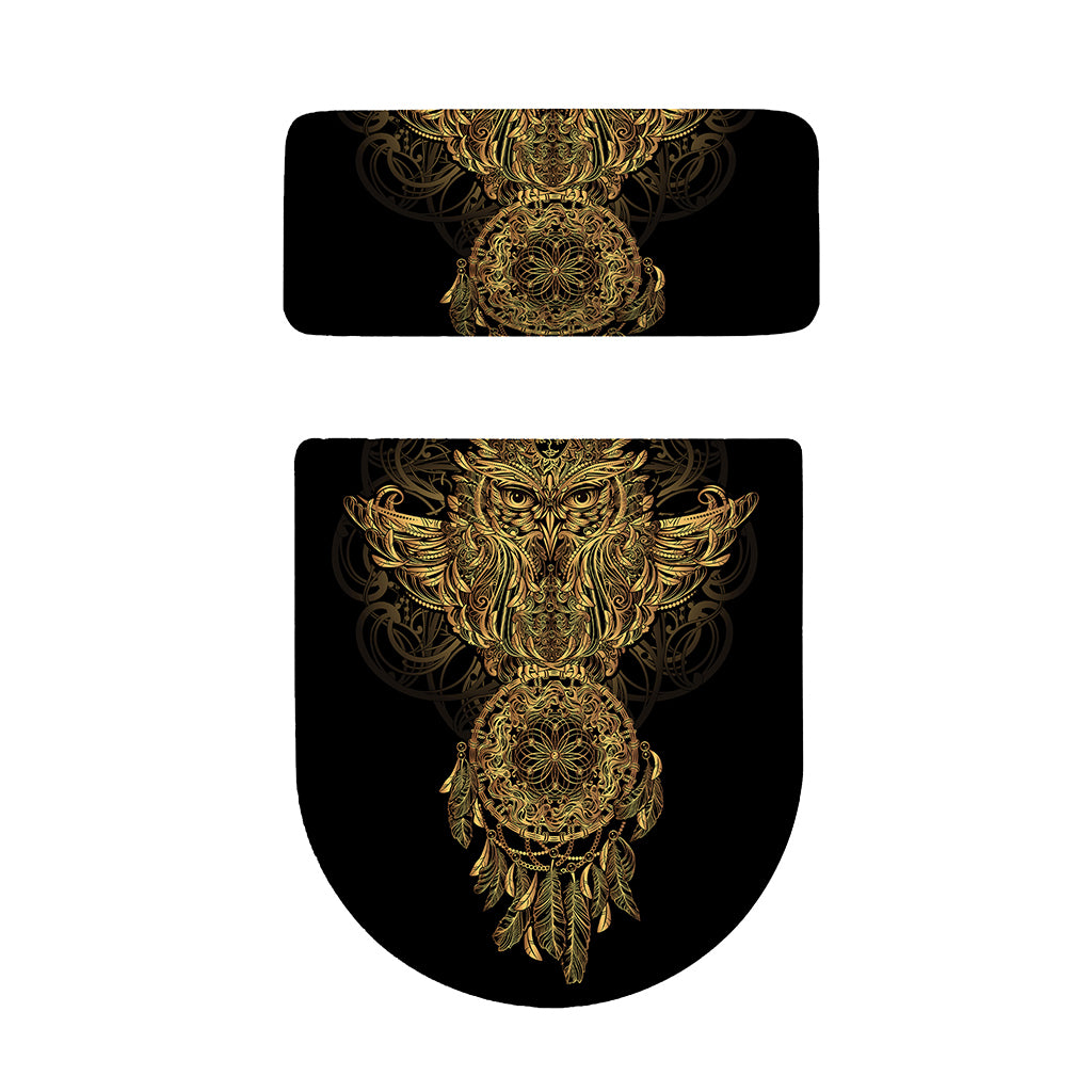 Spiritual Owl With Dreamcatcher Print Toilet Lid And Tank Cover Set