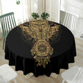 Spiritual Owl With Dreamcatcher Print Waterproof Round Tablecloth