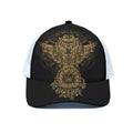 Spiritual Owl With Dreamcatcher Print White Mesh Trucker Hat