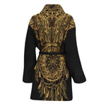 Spiritual Owl With Dreamcatcher Print Women's Bathrobe