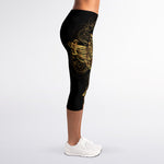 Spiritual Owl With Dreamcatcher Print Women's Capri Leggings