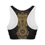 Spiritual Owl With Dreamcatcher Print Women's Sports Bra