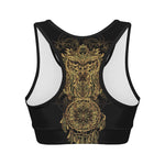 Spiritual Owl With Dreamcatcher Print Women's Sports Bra