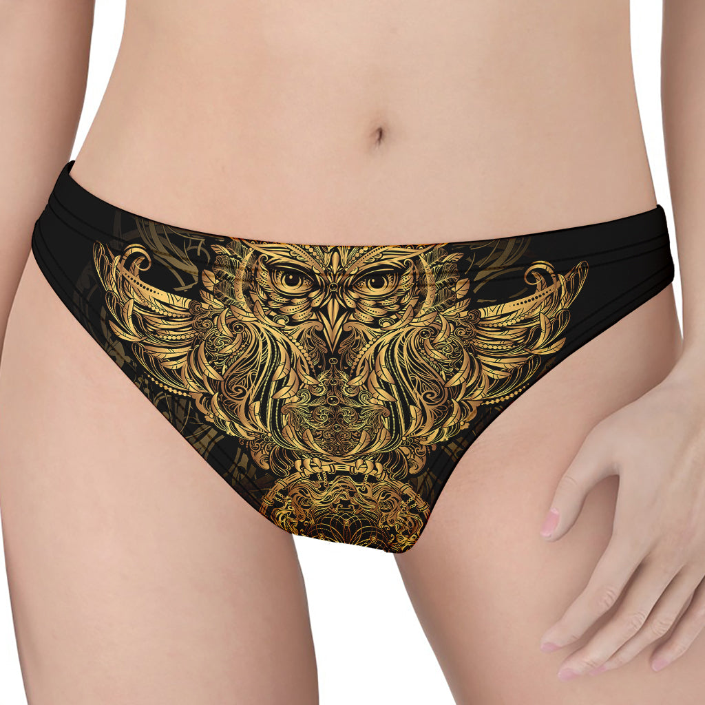 Spiritual Owl With Dreamcatcher Print Women's Thong