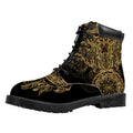 Spiritual Owl With Dreamcatcher Print Padded Collar Lace Up Boots