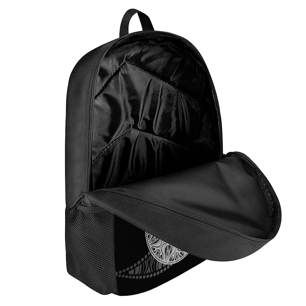 Spiritual Owl With Sun And Moon Print 17 Inch Backpack