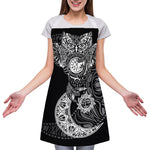 Spiritual Owl With Sun And Moon Print Adjustable Apron