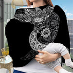 Spiritual Owl With Sun And Moon Print Baby Seat Cover