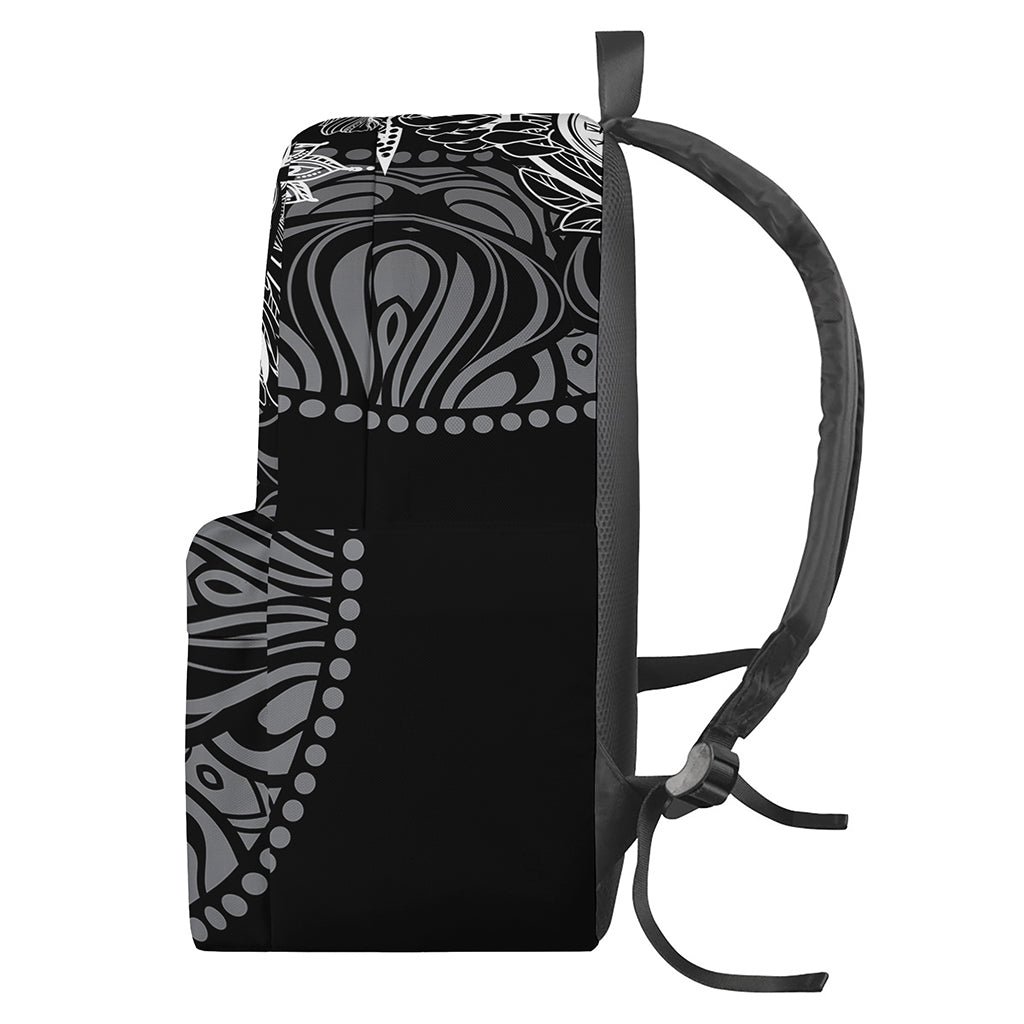 Spiritual Owl With Sun And Moon Print Backpack