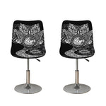 Spiritual Owl With Sun And Moon Print Bar Stool Covers