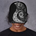 Spiritual Owl With Sun And Moon Print Baseball Cap