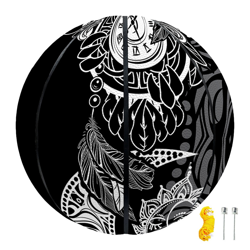 Spiritual Owl With Sun And Moon Print Basketball