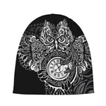 Spiritual Owl With Sun And Moon Print Beanie